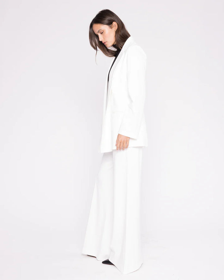 Ponte Knit Oversized Blazer - Off White