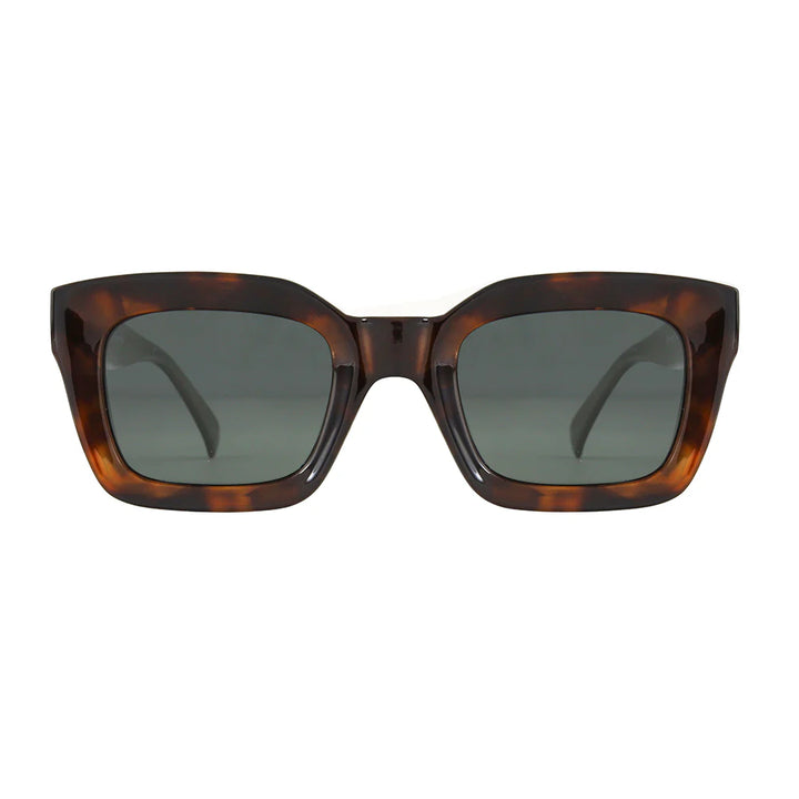 Delphi Sunglasses - Tortoise/Transparent Green