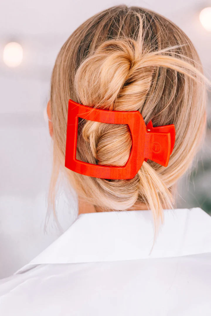 Rudolph Red Large Flat Square Hair Clip