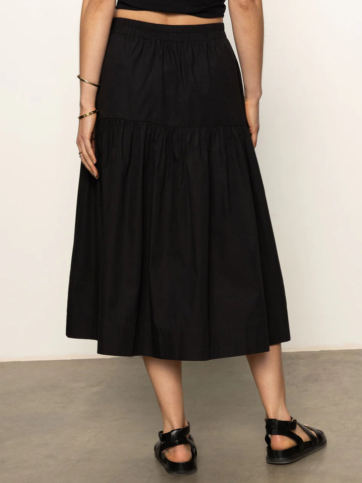Poplin Prairie Skirt - Black