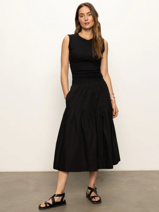 Poplin Prairie Skirt - Black