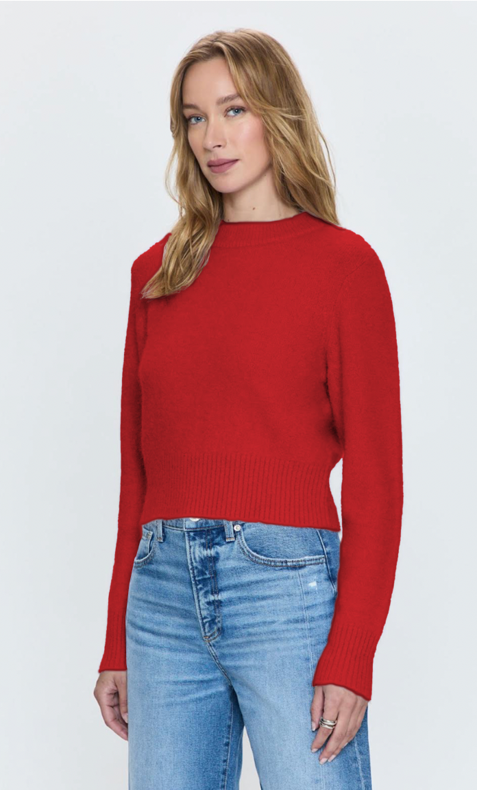 Sara Shrunken CrewNeck Sweater - Rogue