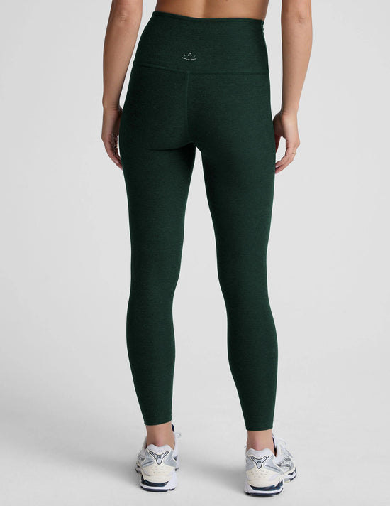 Spacedye Caught in the Midi HW Legging - Dark Spruce Green