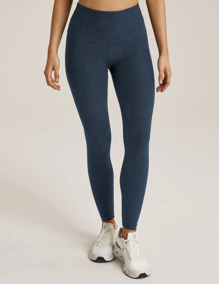 Spacedye Caught Midi HW Leggings -Nocturnal Navy