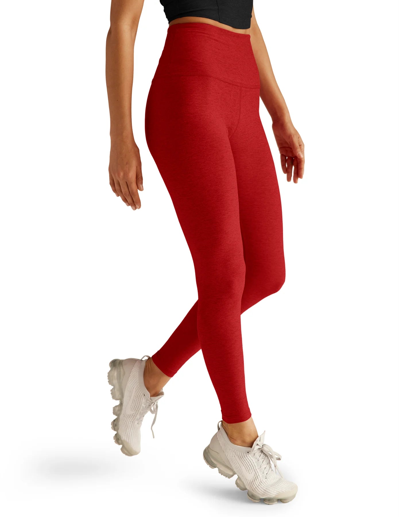 SpaceDye Caught In The Midi HW Leggings - Ruby Red