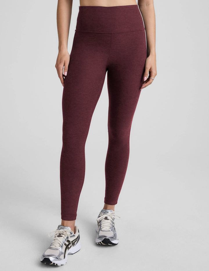 Spacedye Ready Midi Legging - Midnight Burgundy Heather