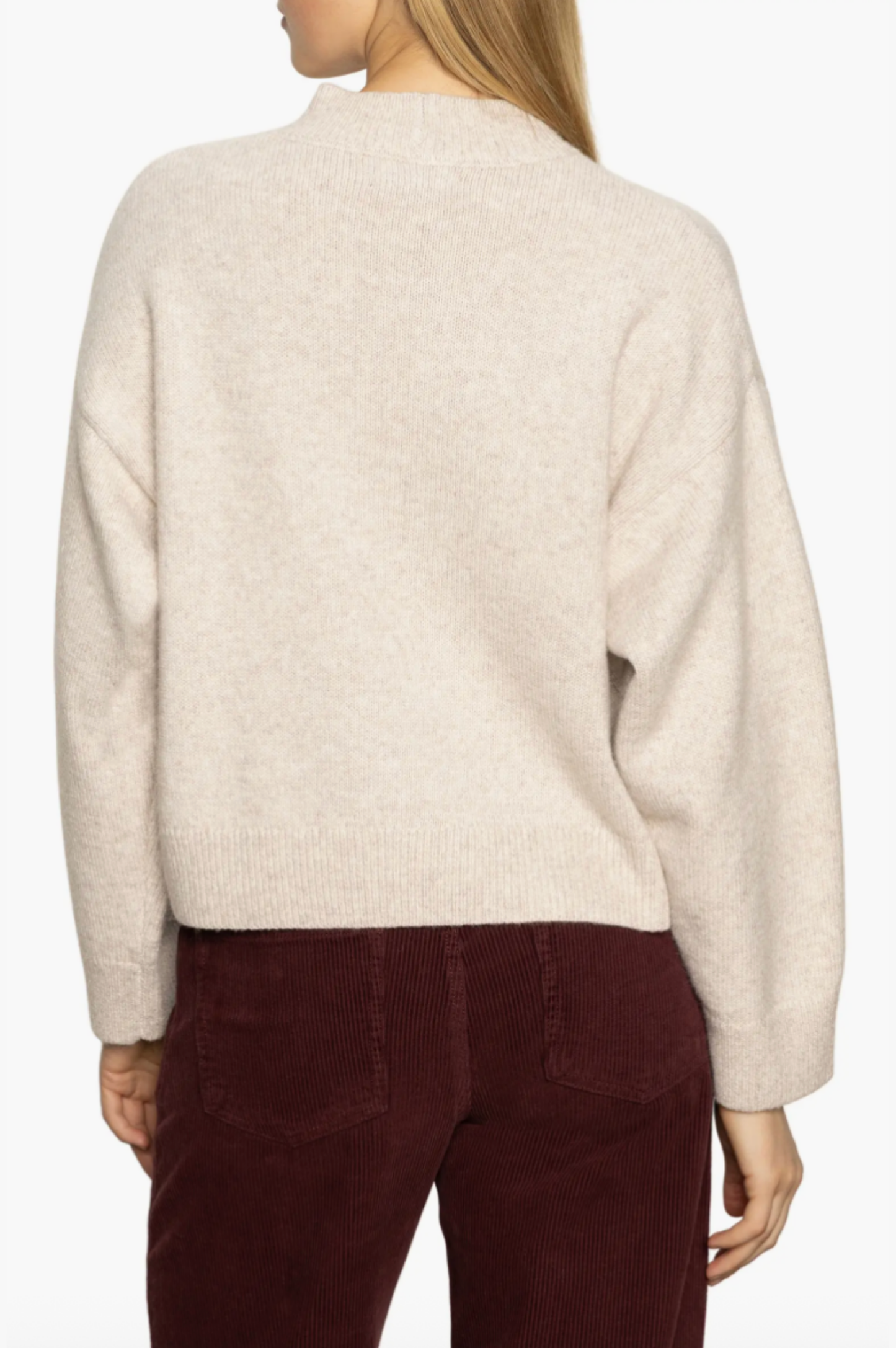 One Pocket Crew Sweater - Heather Pearl
