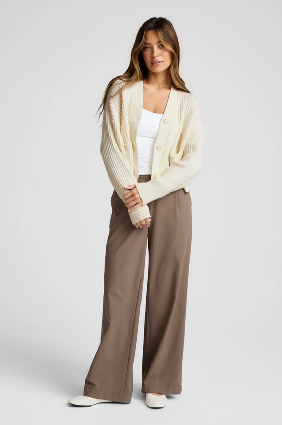 Soft Wool Blend Cardigan - Ivory