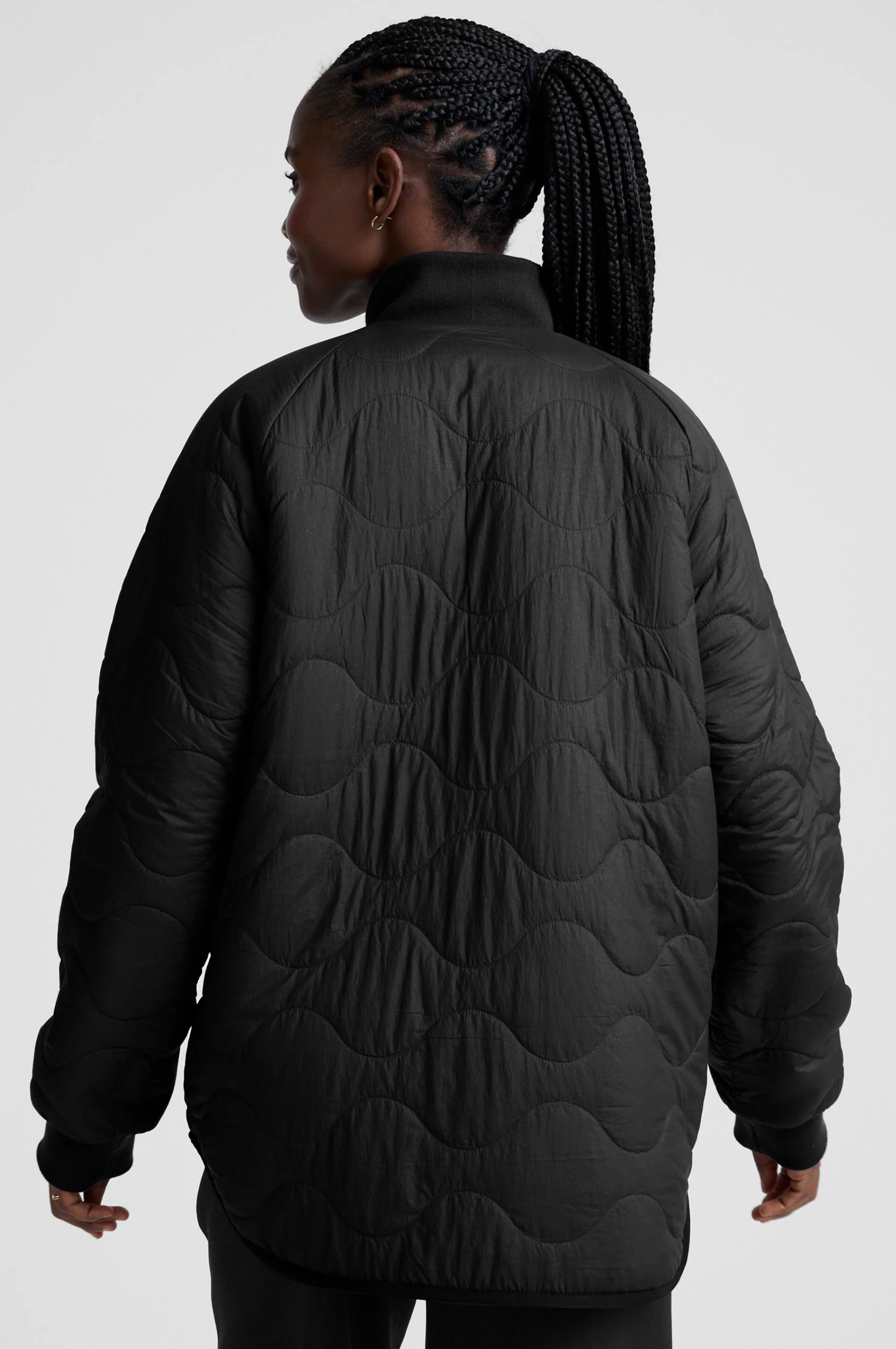 2-Way Quilted Jacket - Black