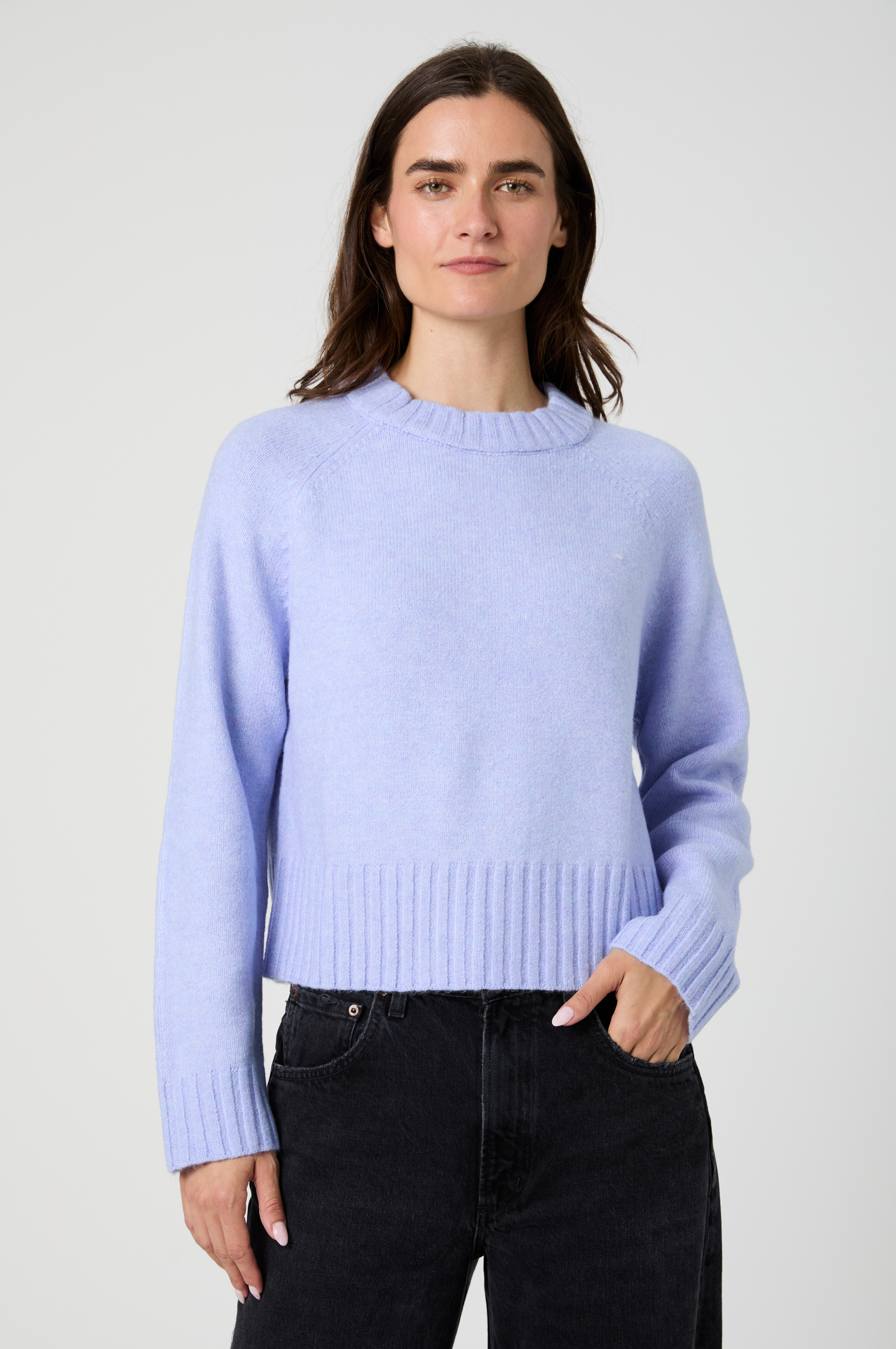 Suzie Crew Neck Jumper - Bluebell