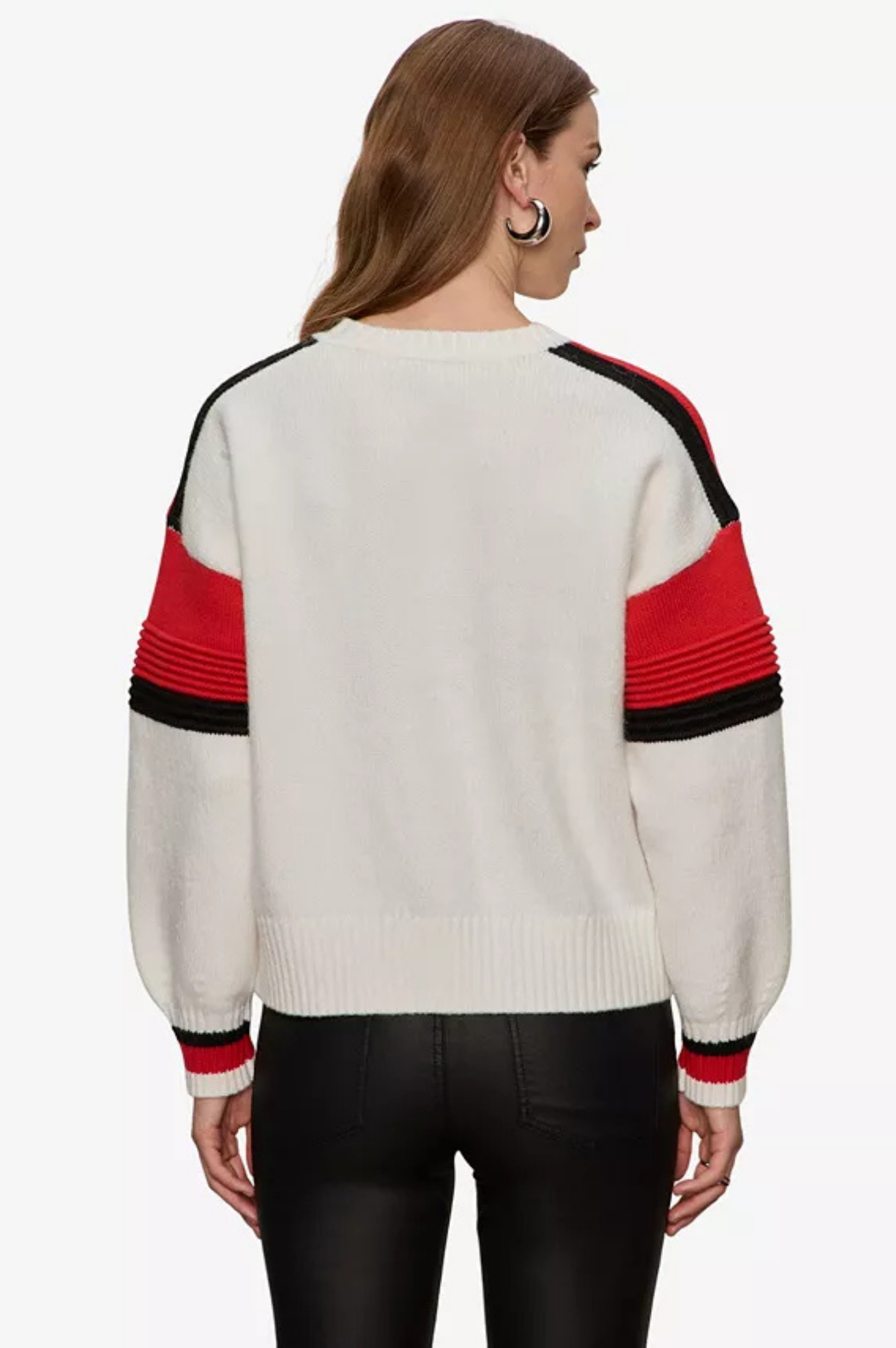 Sporty Stripe Crewneck - Cherry Lacquer Multi