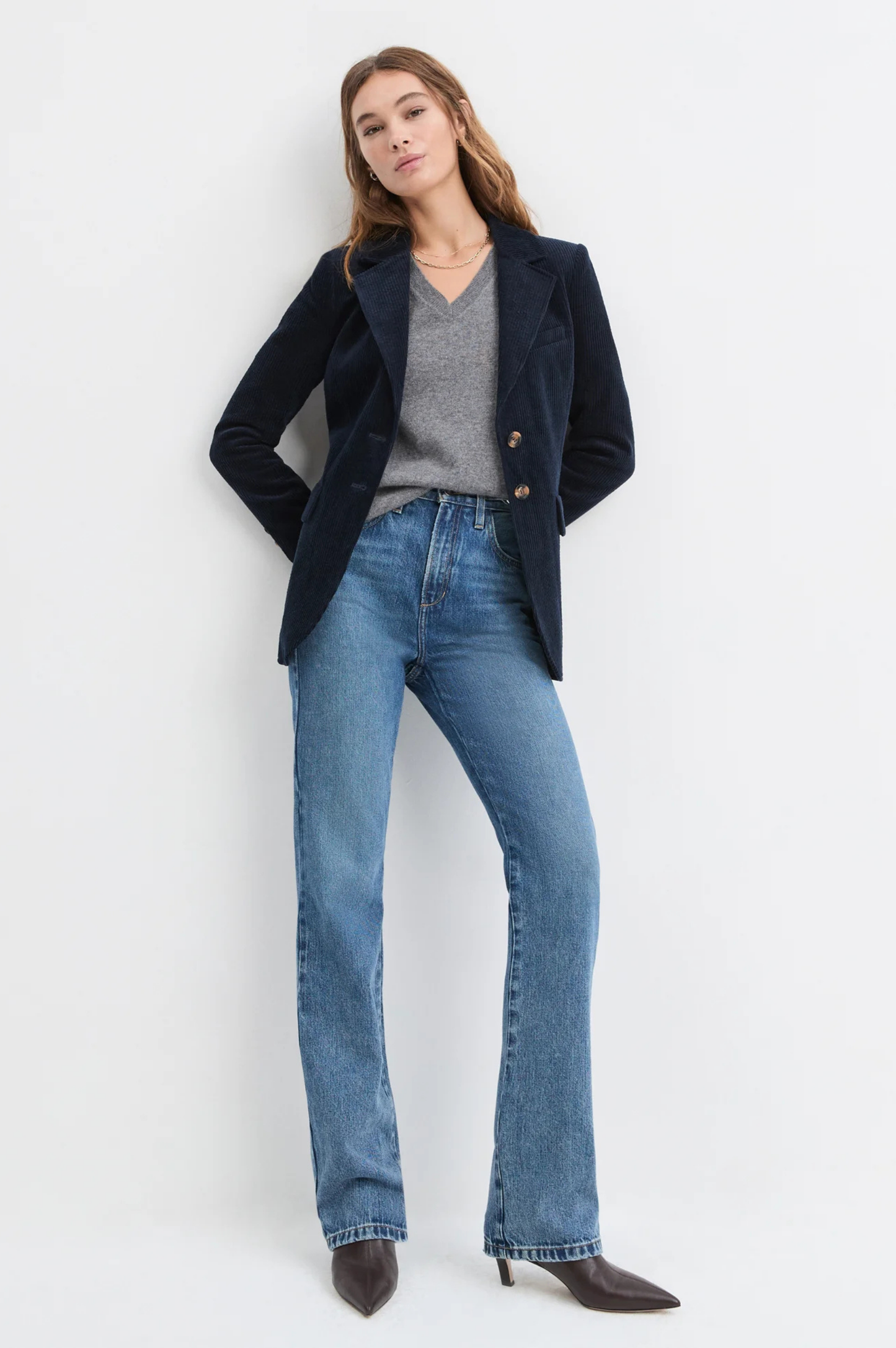 The Cord City Blazer - Navy