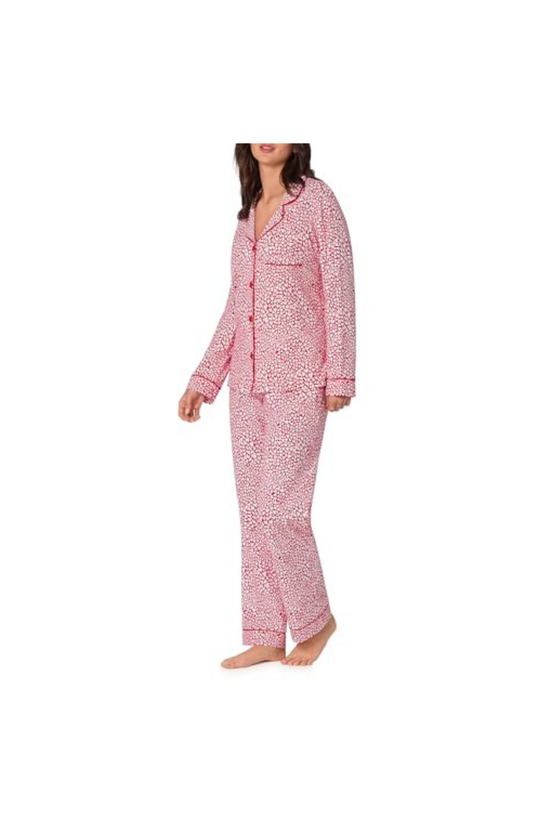 Bursting With Love Long Sleeve PJ Set - Red/White