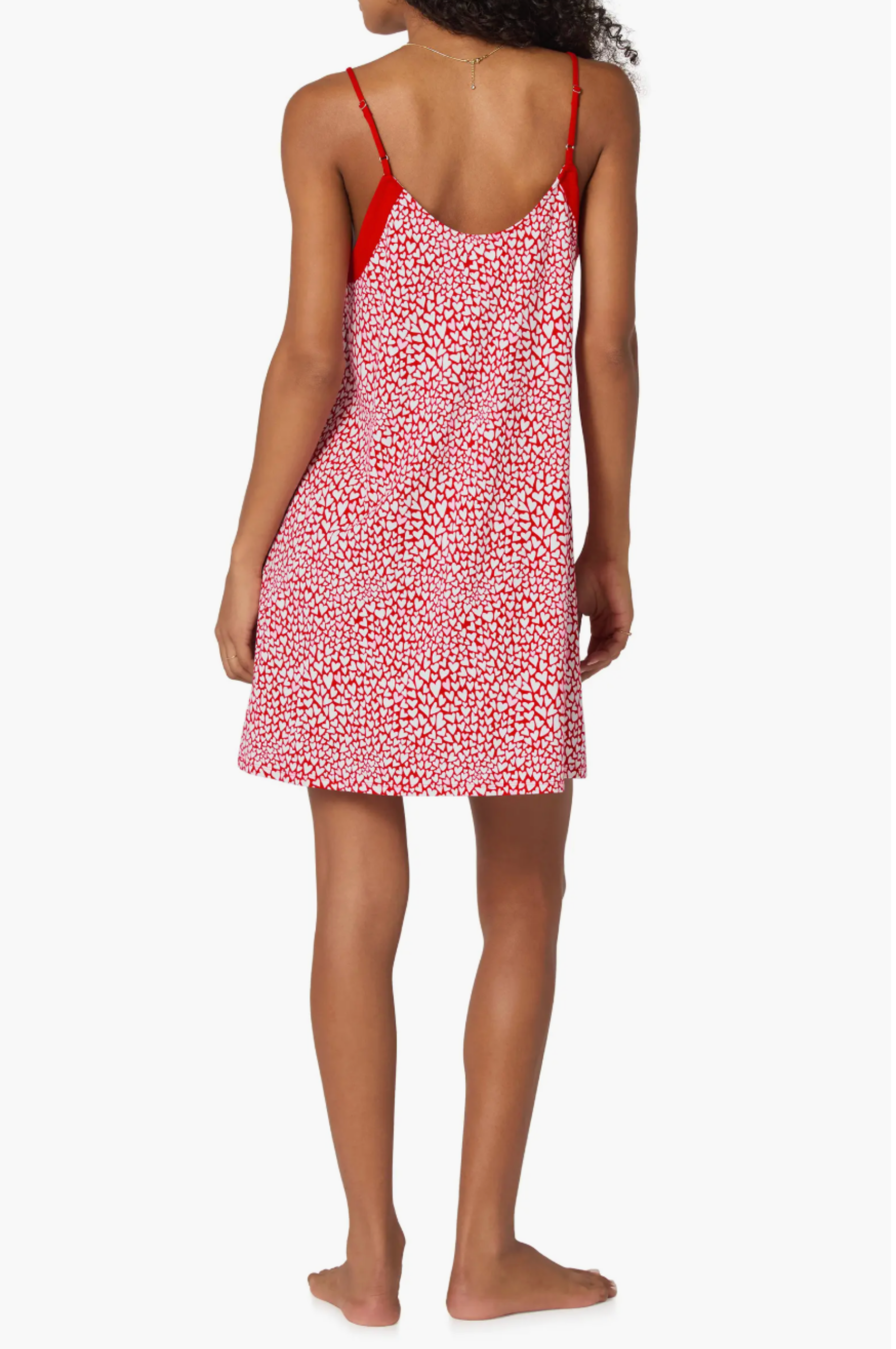 Bursting With Love Chemise - Red/White