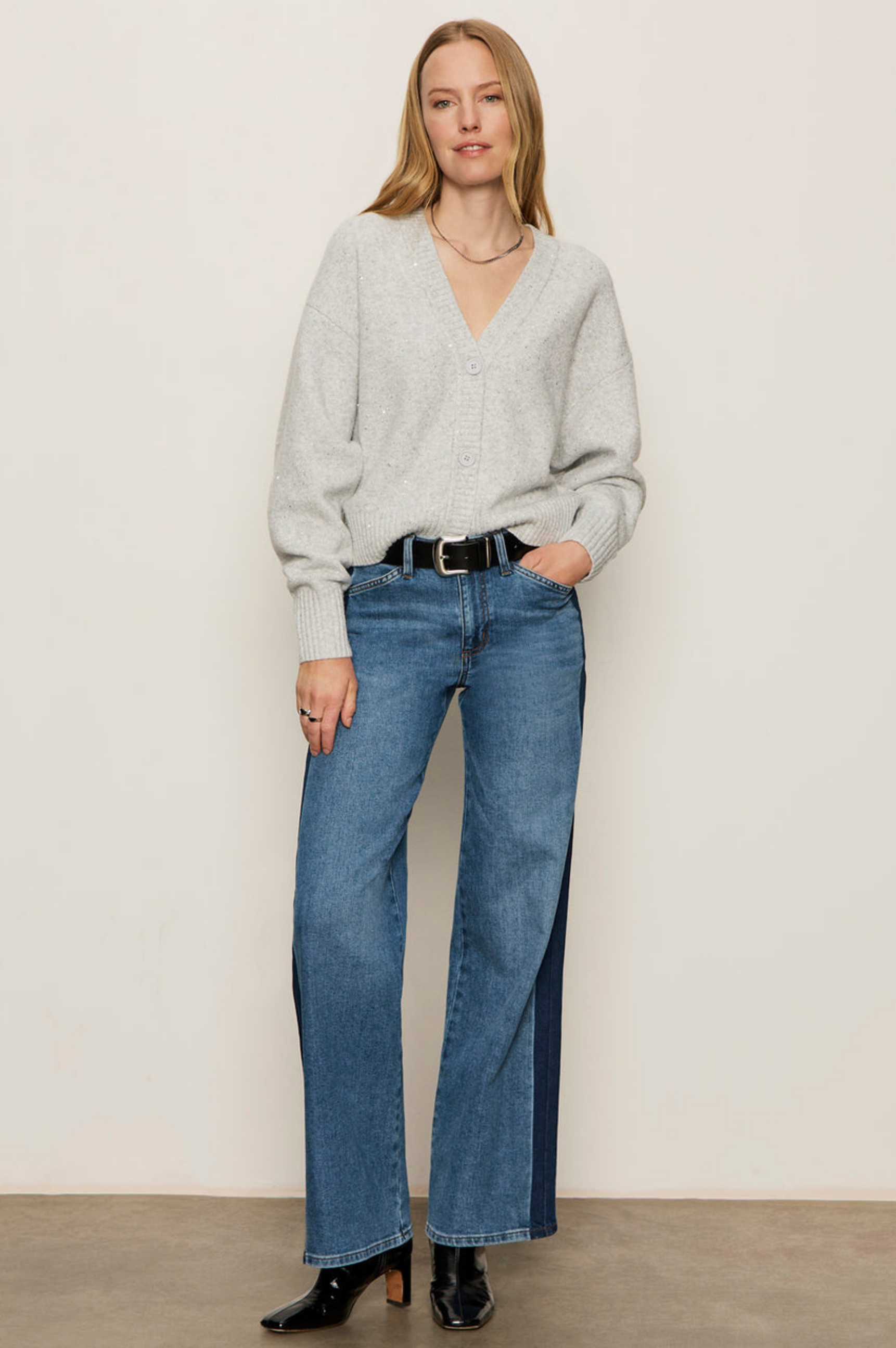 Shimmer Cardi - Heather Grey Sparkle