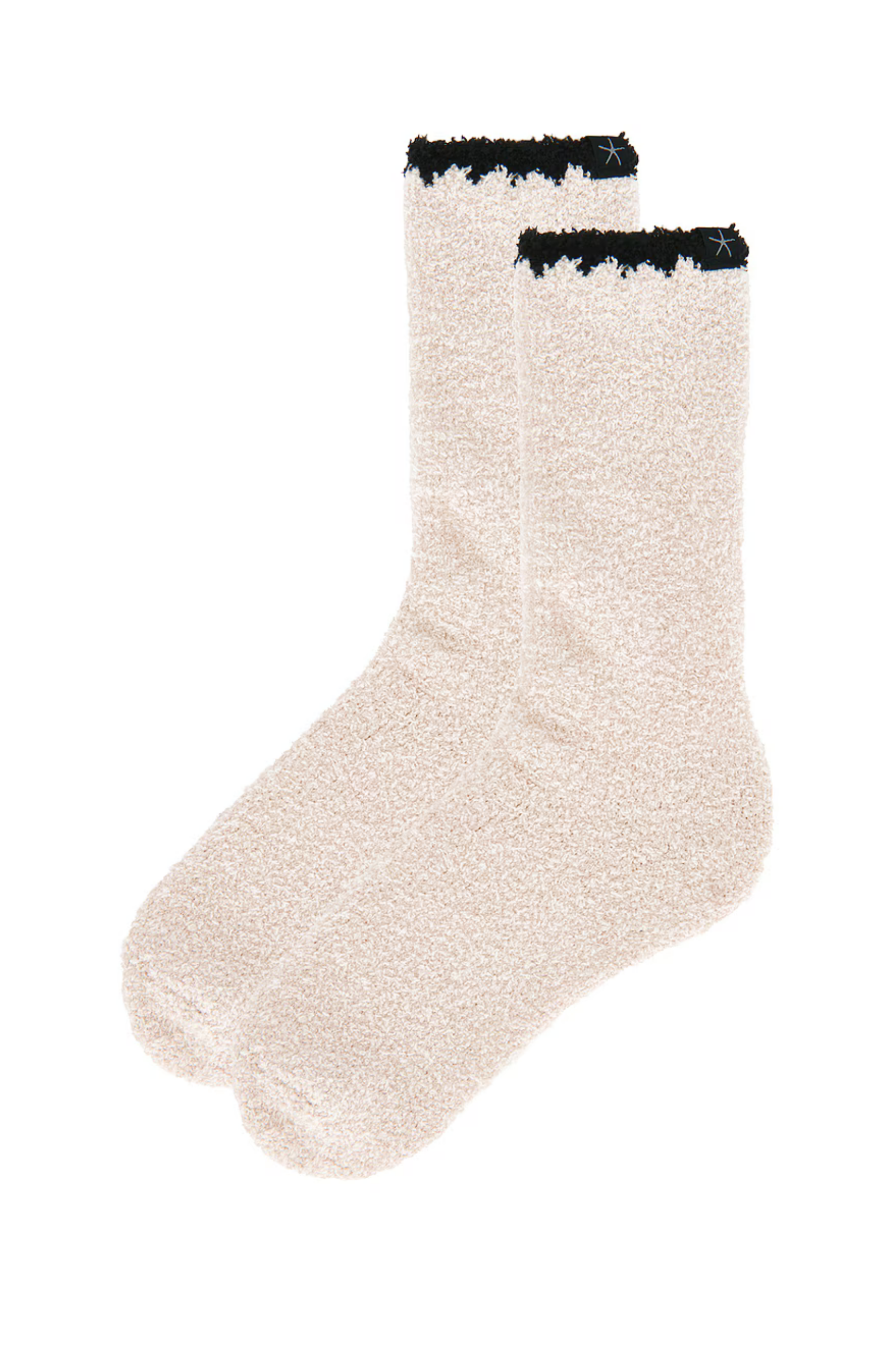 CozyChic Blanket Stitch Socks - Stone