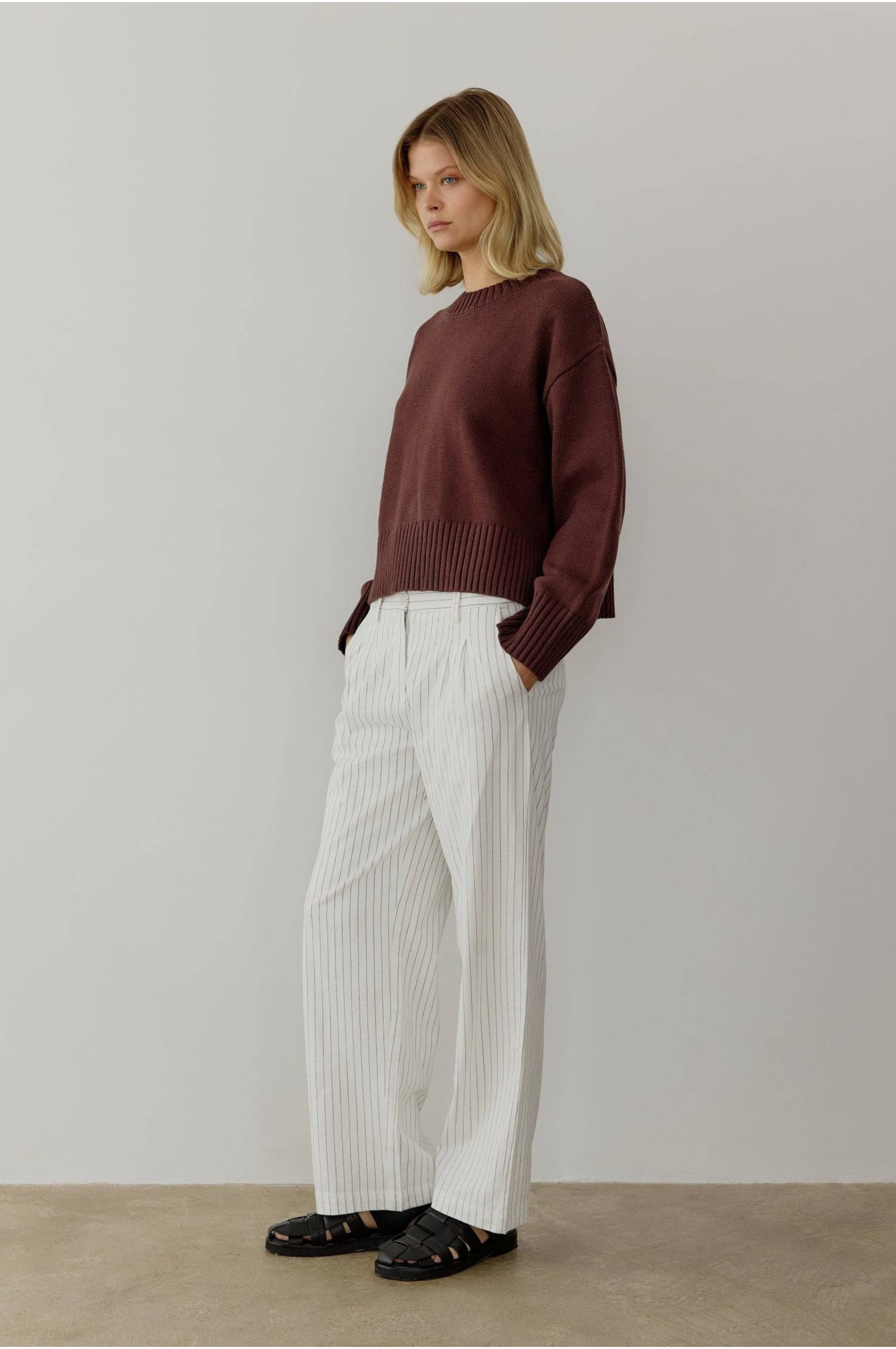 The Asher Sweater - Brown