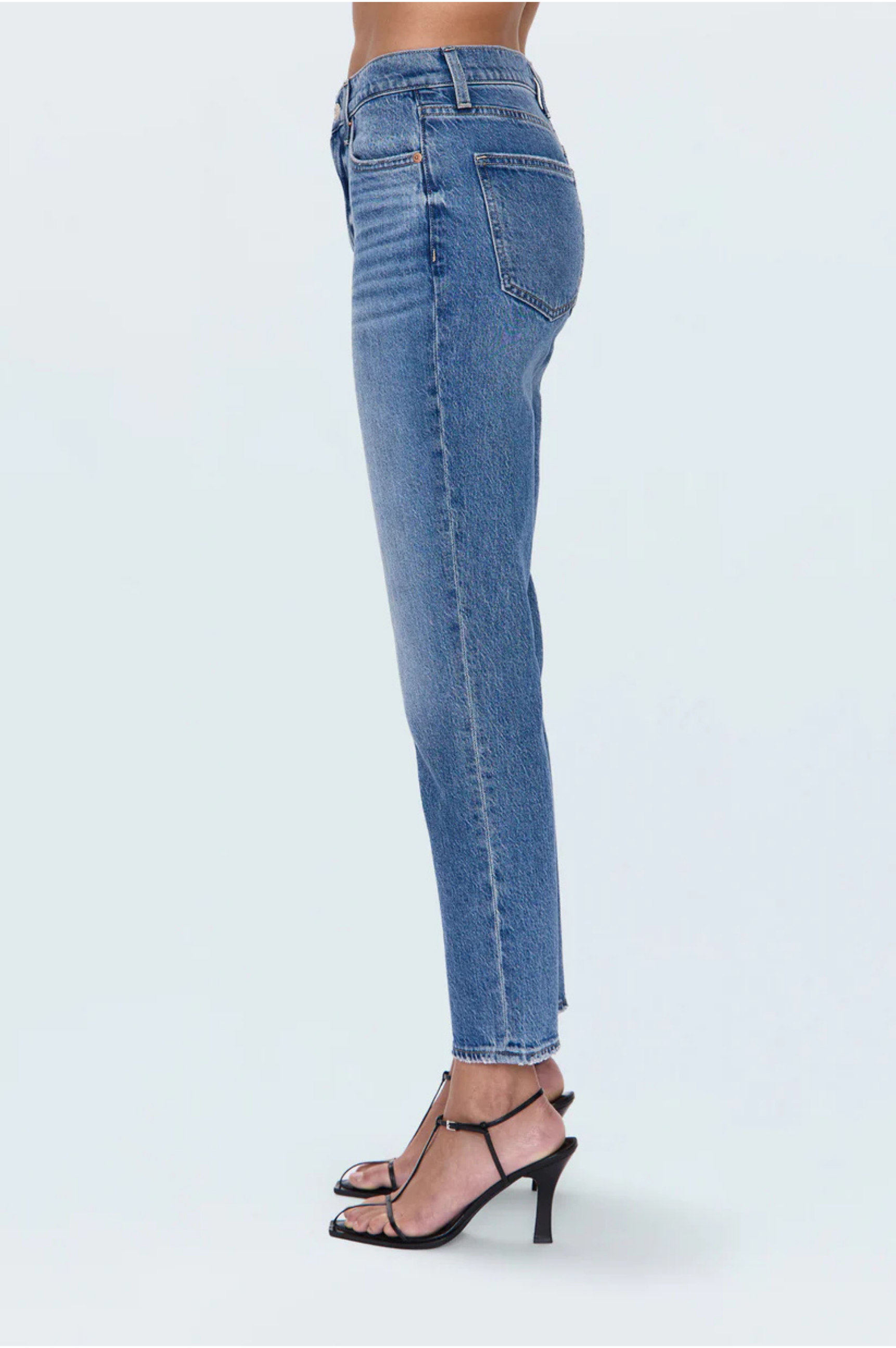 Bri Ankle High Rise Slim Straight Jean - Charleston