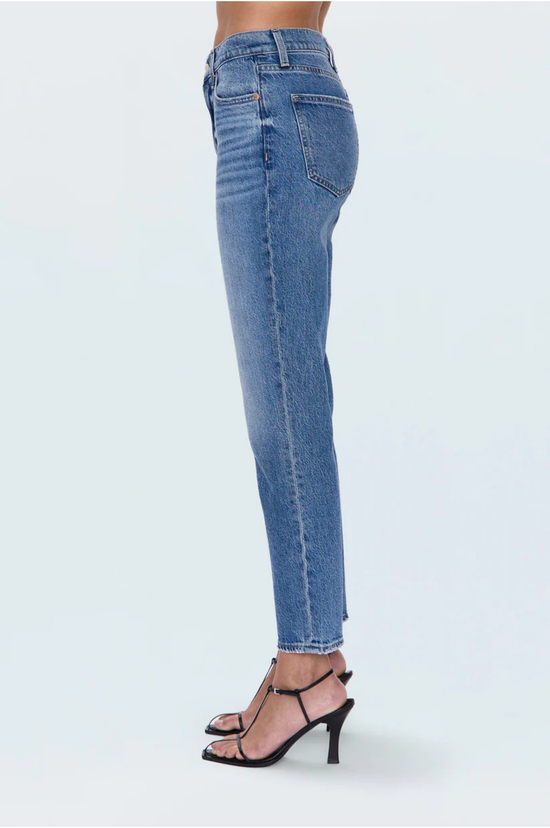 Bri Ankle High Rise Slim Straight Jean - Charleston