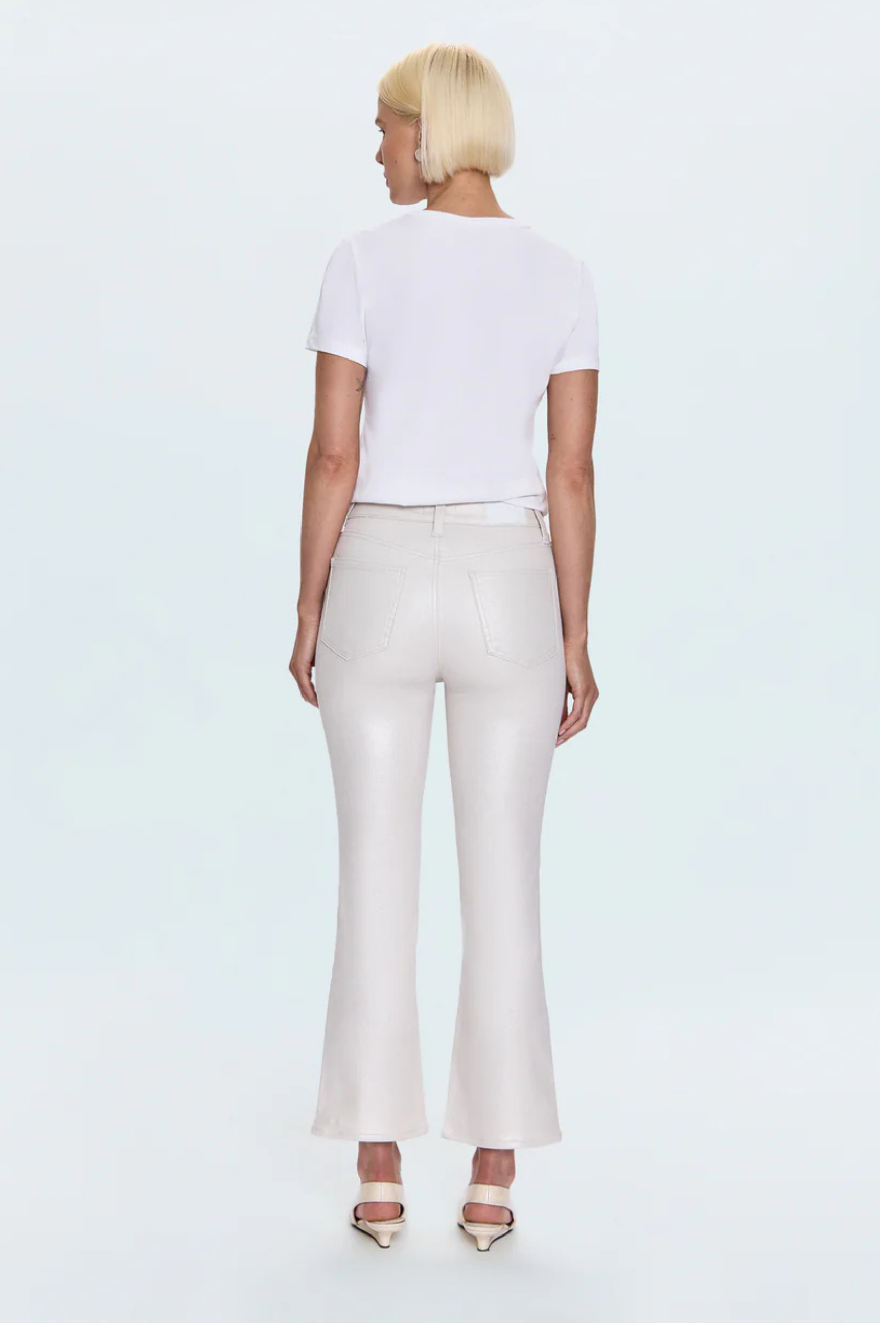 Lennon High Rise Crop Boot Pant - Ivory