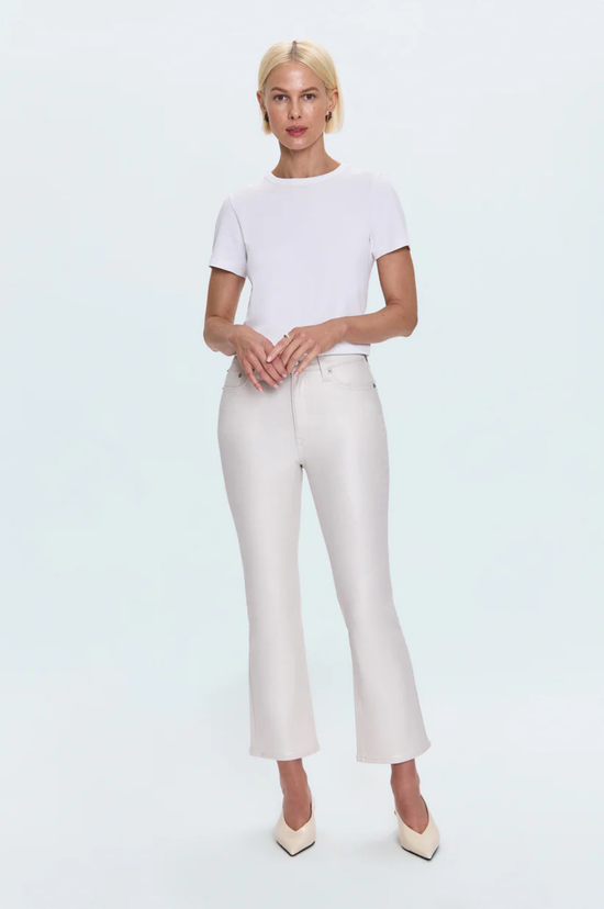 Lennon High Rise Crop Boot Pant - Ivory
