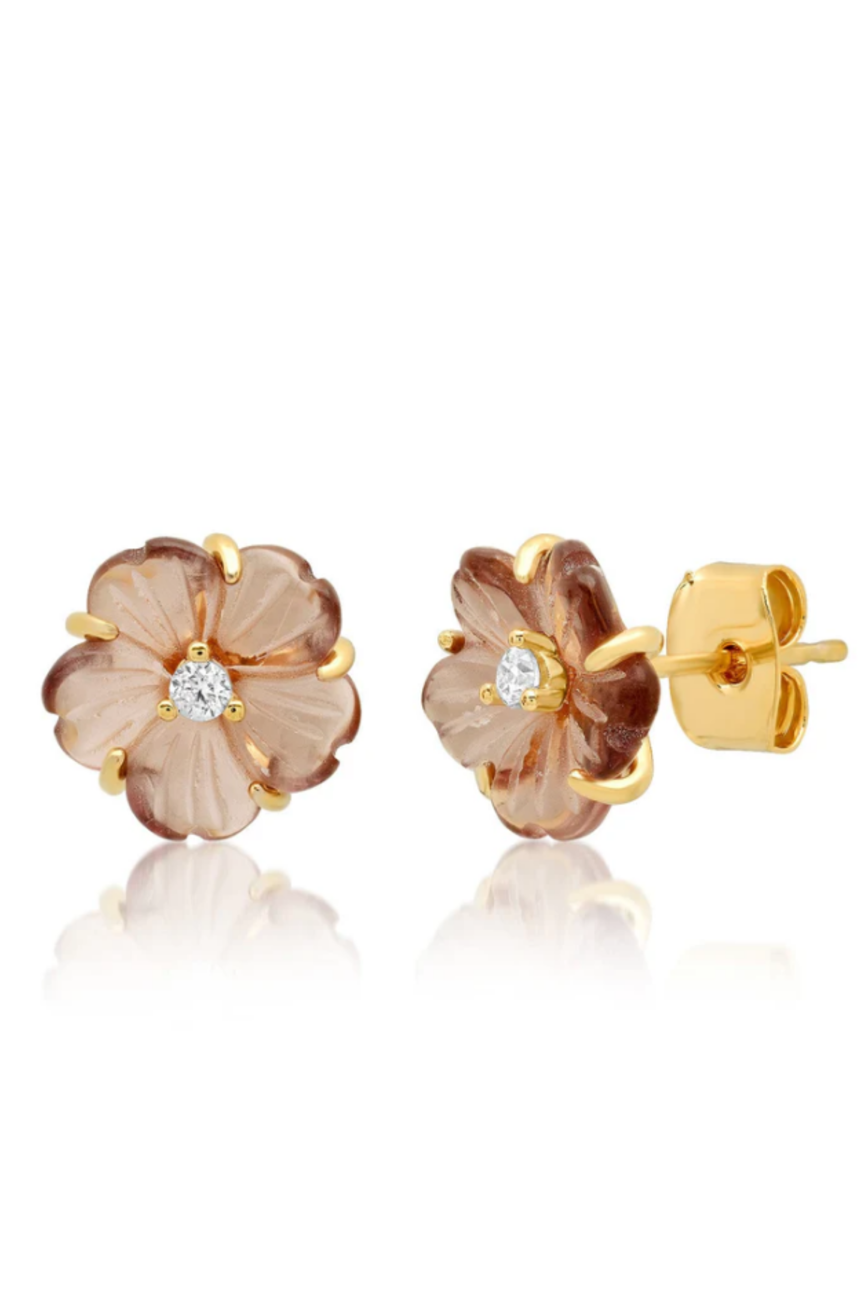 Flower Stud - Brown