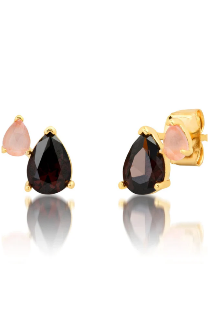Multi-Stone Pearl Stud - Neutral