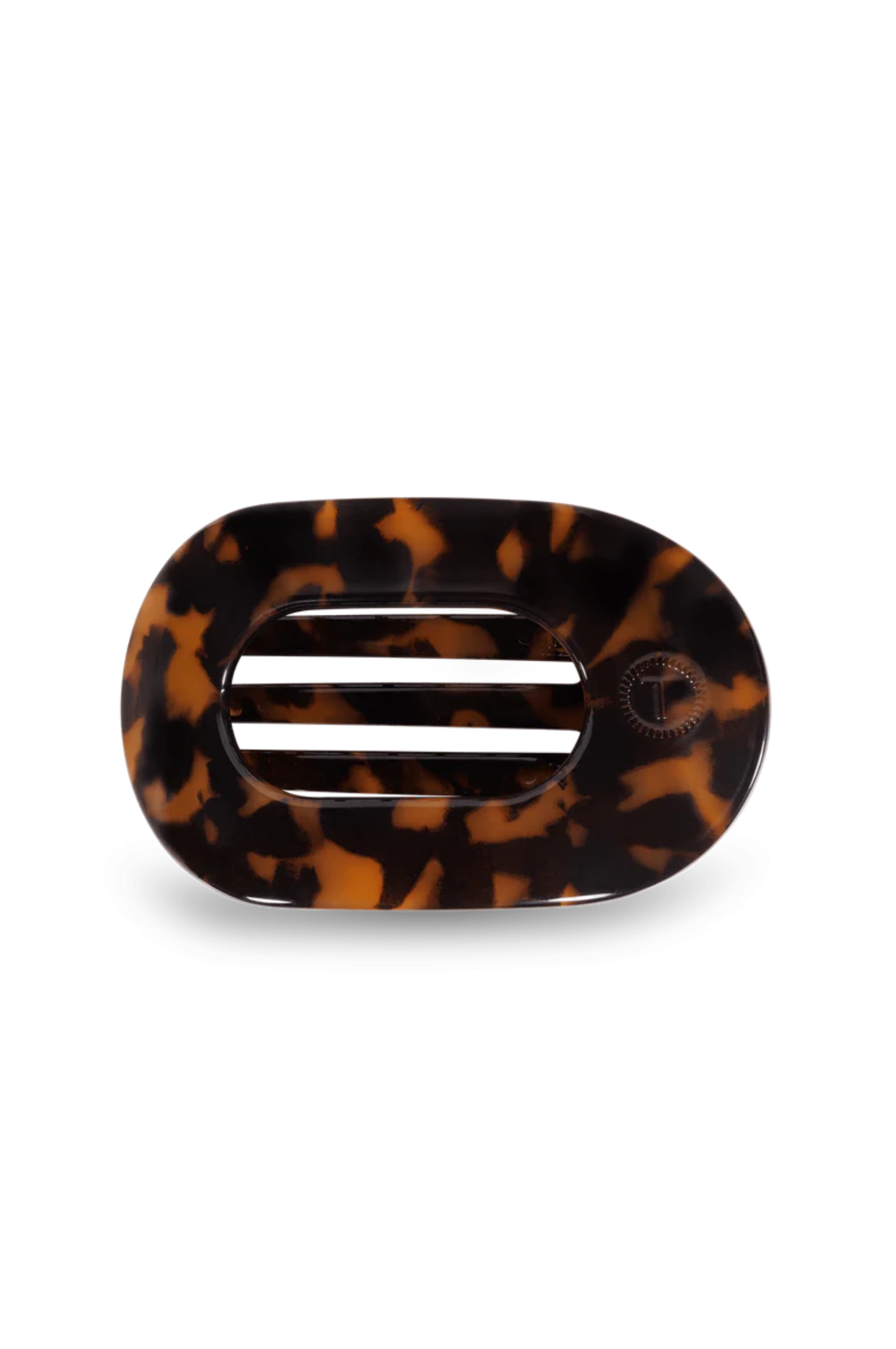 Medium Flat Round Clip - Tortoise