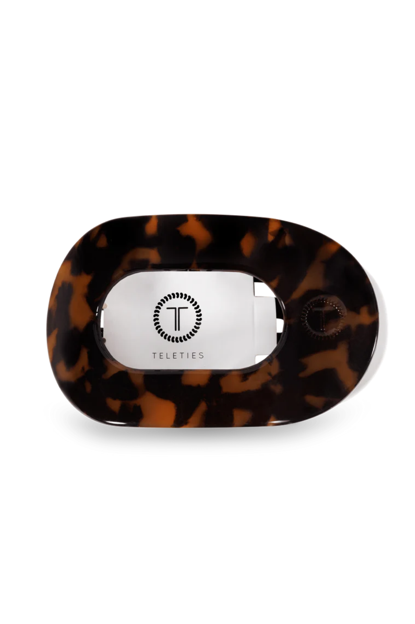 Medium Flat Round Clip - Tortoise