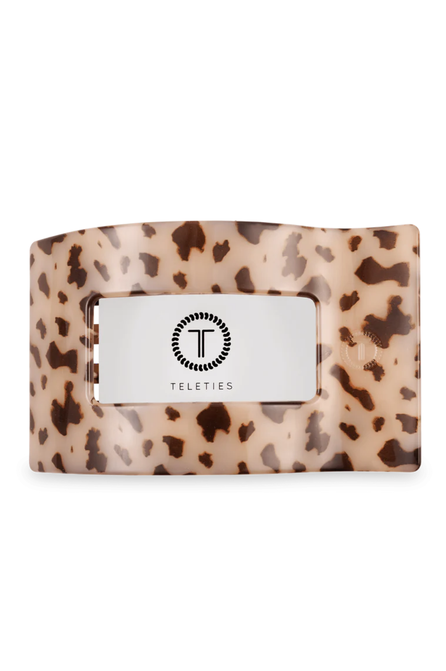 Large Flat Rectangle Hair Clip - Blonde Tortoise