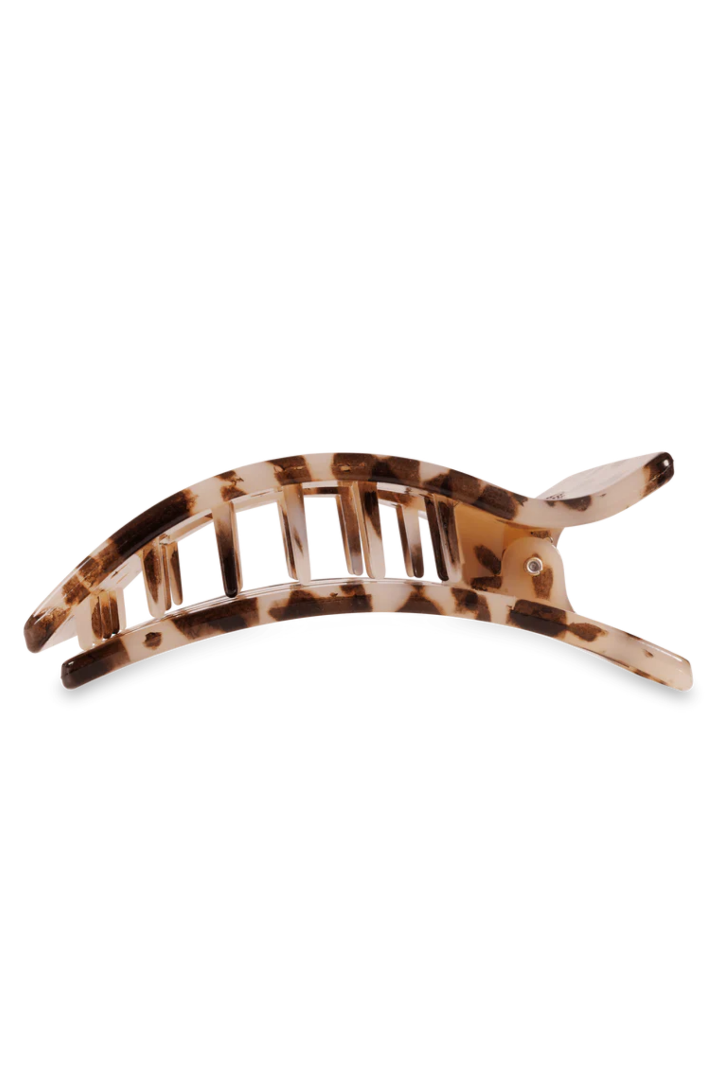 Large Flat Rectangle Hair Clip - Blonde Tortoise