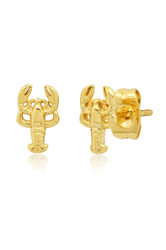 Gold Lobster Earrings