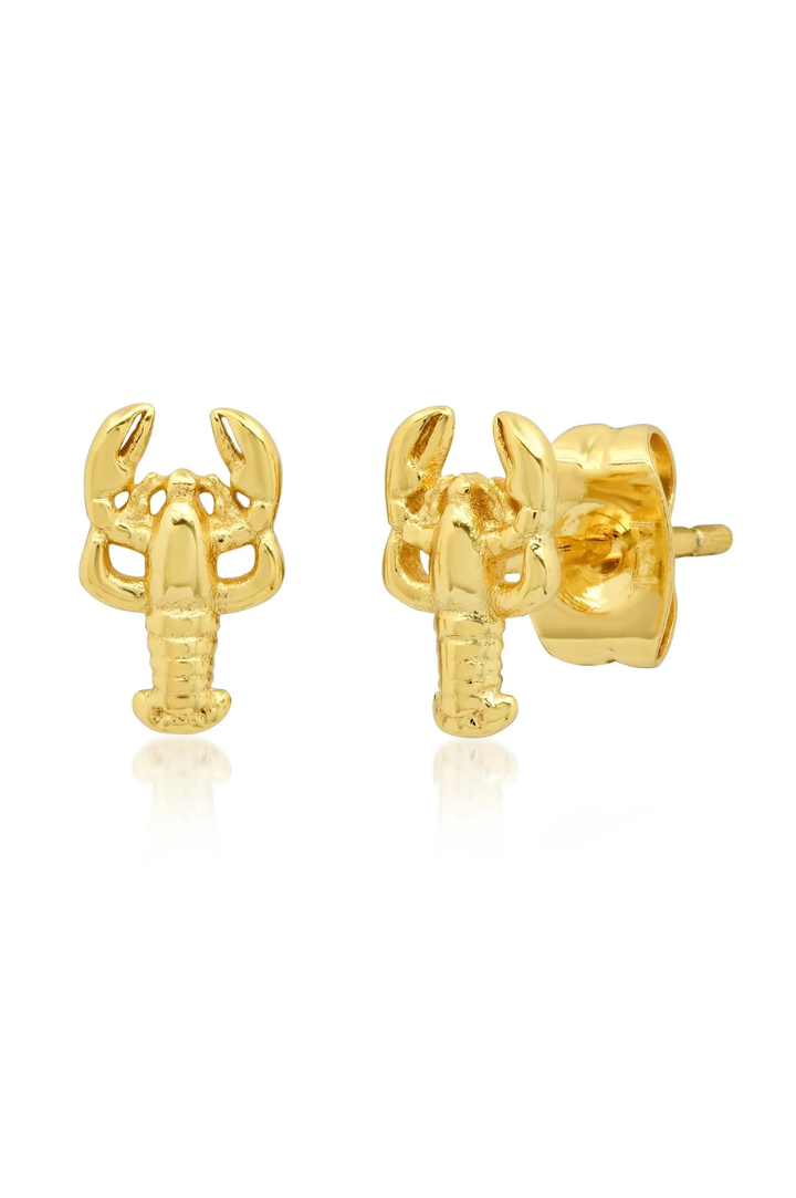 Gold Lobster Earrings