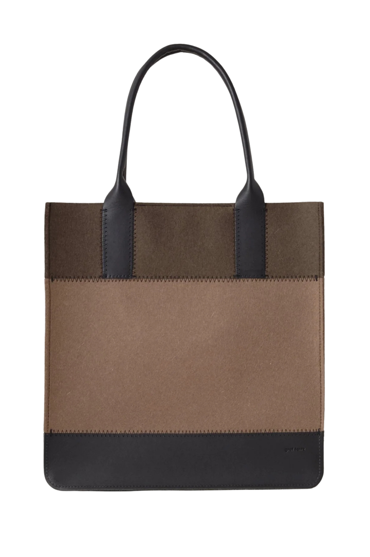 Jaunt Merino Wool Tote - Cumin / Tobacco Black