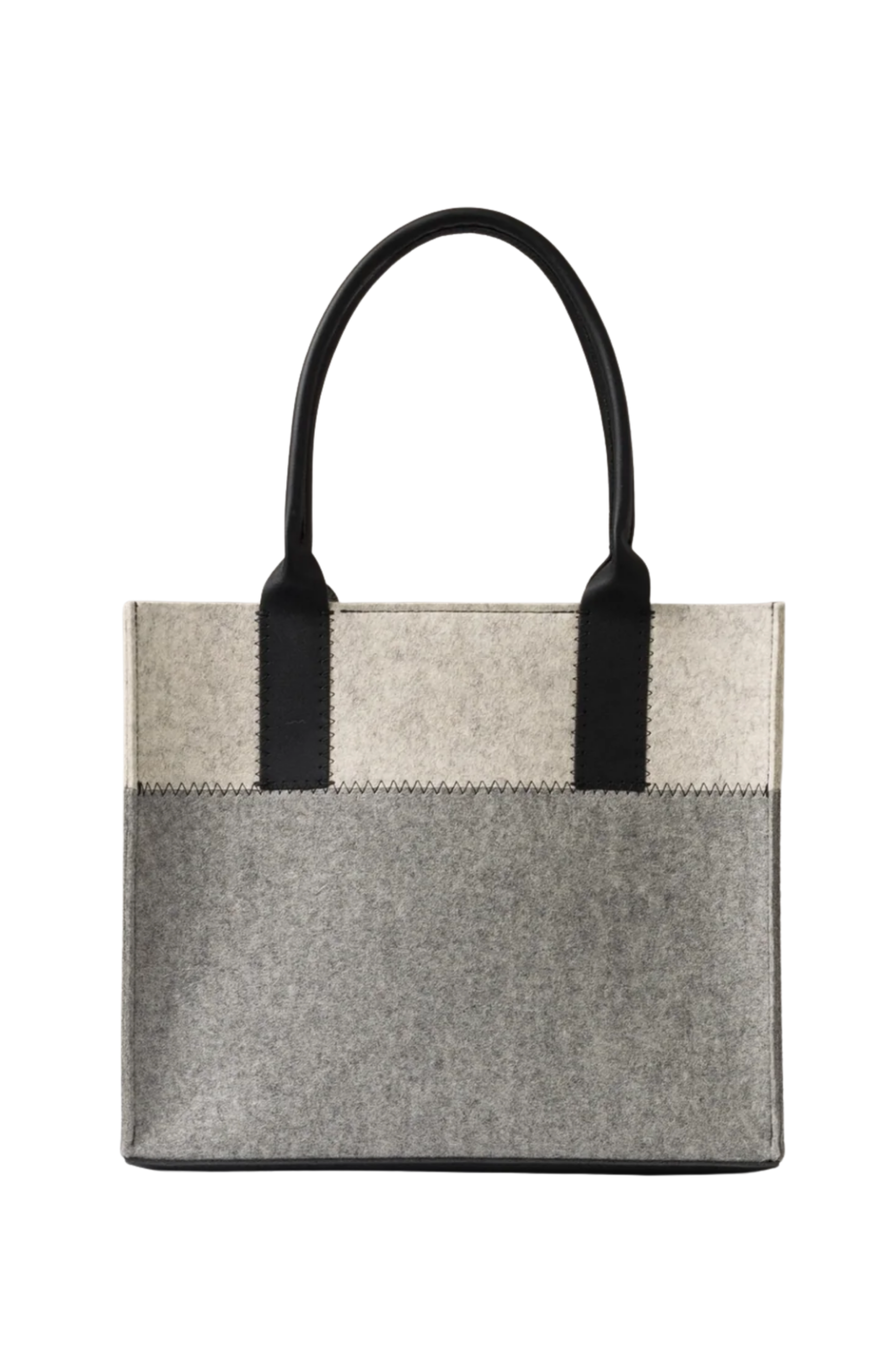 Jaunt Merino Wool Midi Tote - Granite/ Heather White/Black