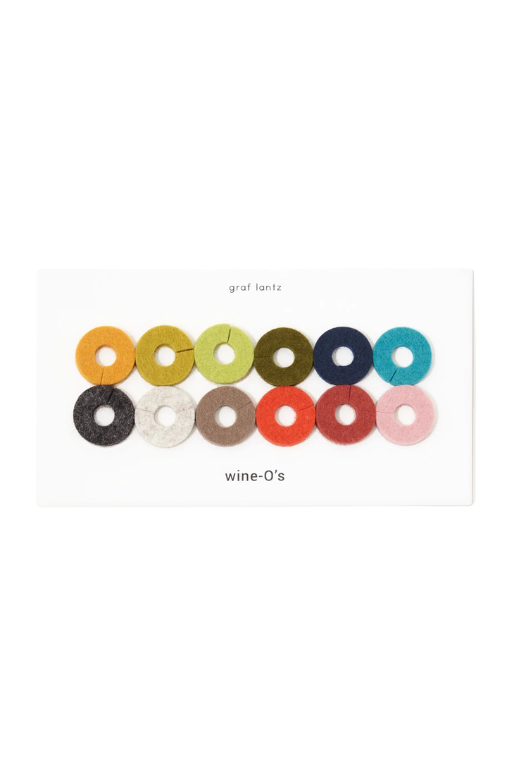 Wine-O's Merino Wool Round Wine Markers- Midcentury