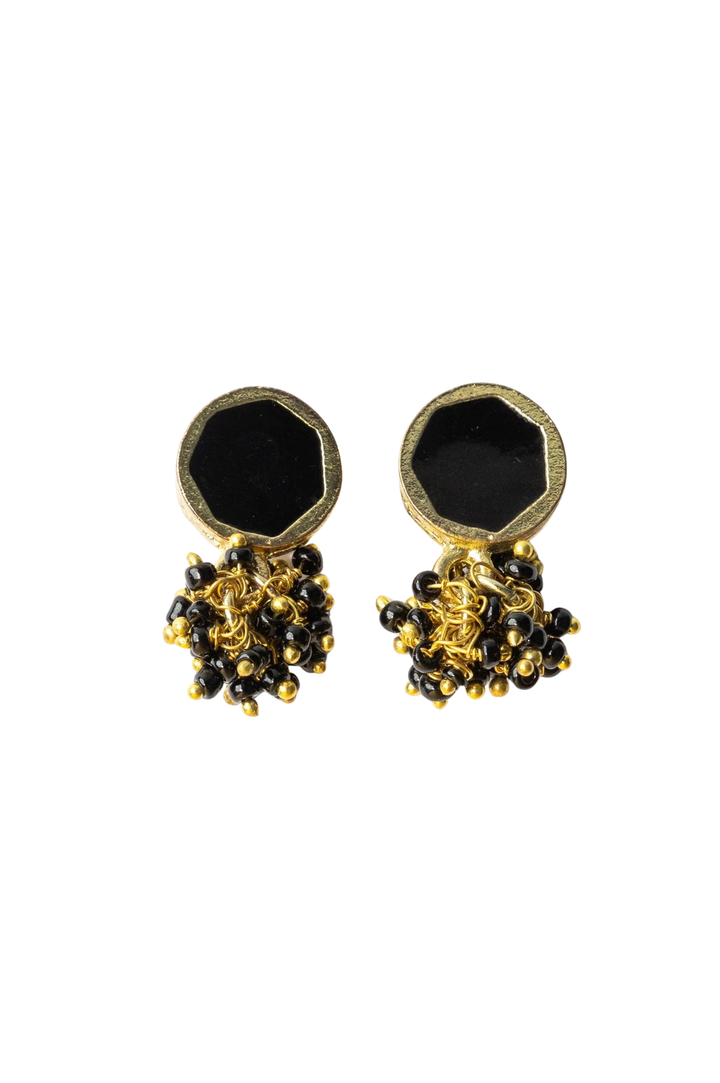 Kimberly Enamel Earring - Black