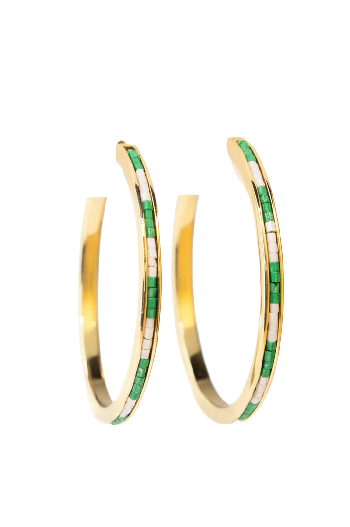 Lulu Hoop Earring - Kelly Green