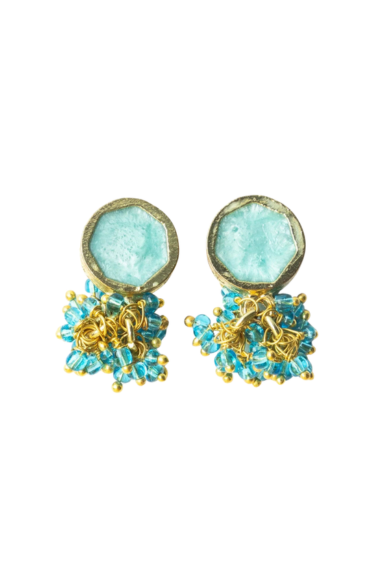 Kimberly Enamel Earrings - Turquoise