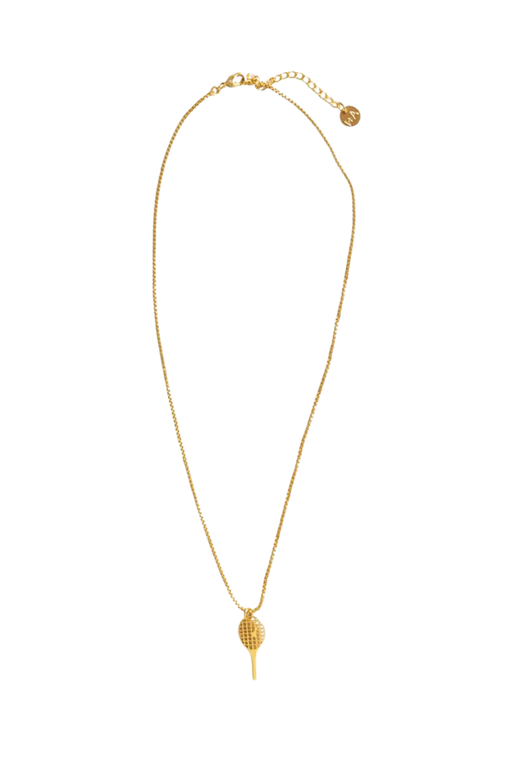 Alice Tennis Racket Pendant Necklace