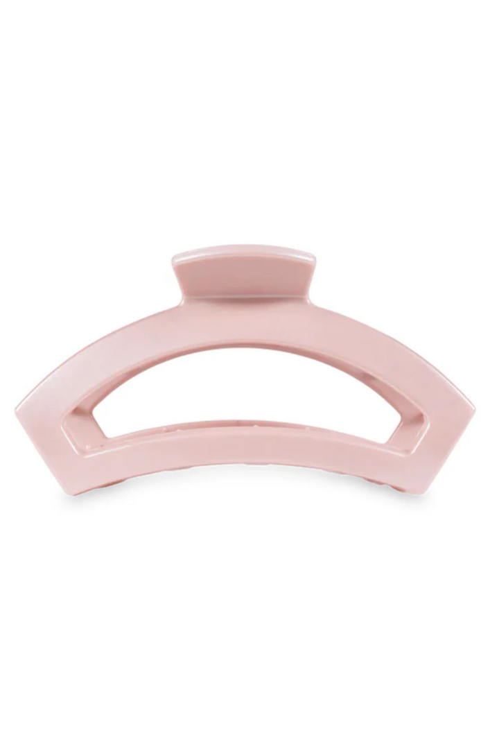 Medium Open Hair Clip - Pearly Pink