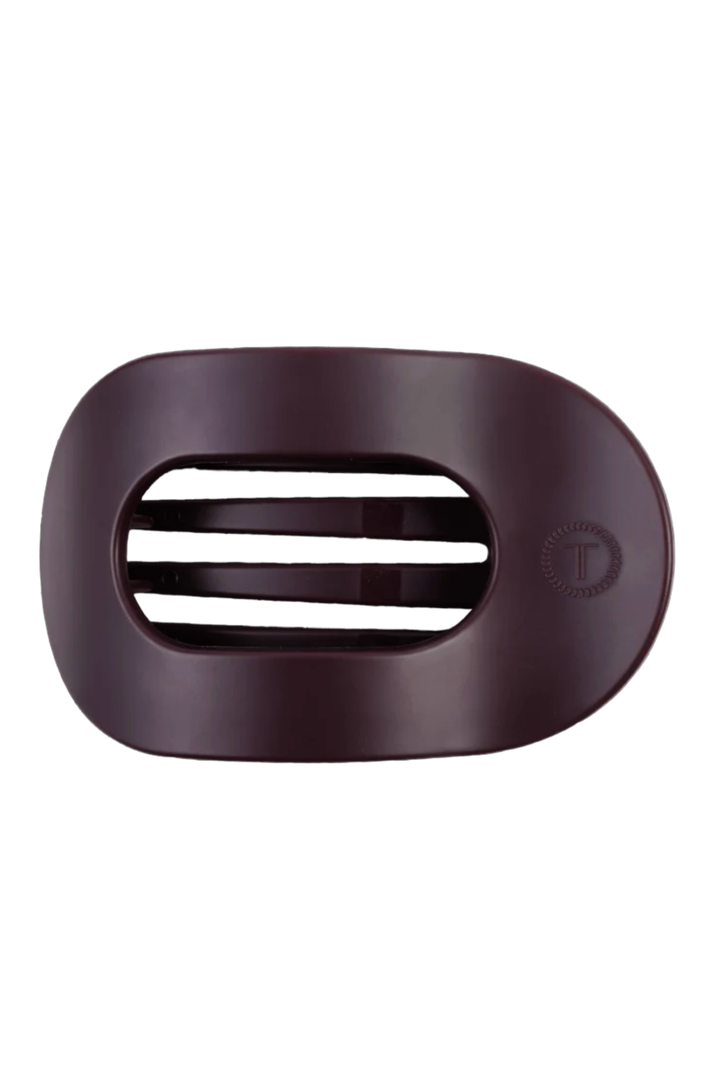 Large Flat Round Clip - Burgundy Bliss