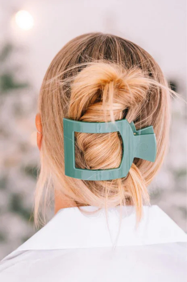 Mistletoe Large Flat Square Hair Clip