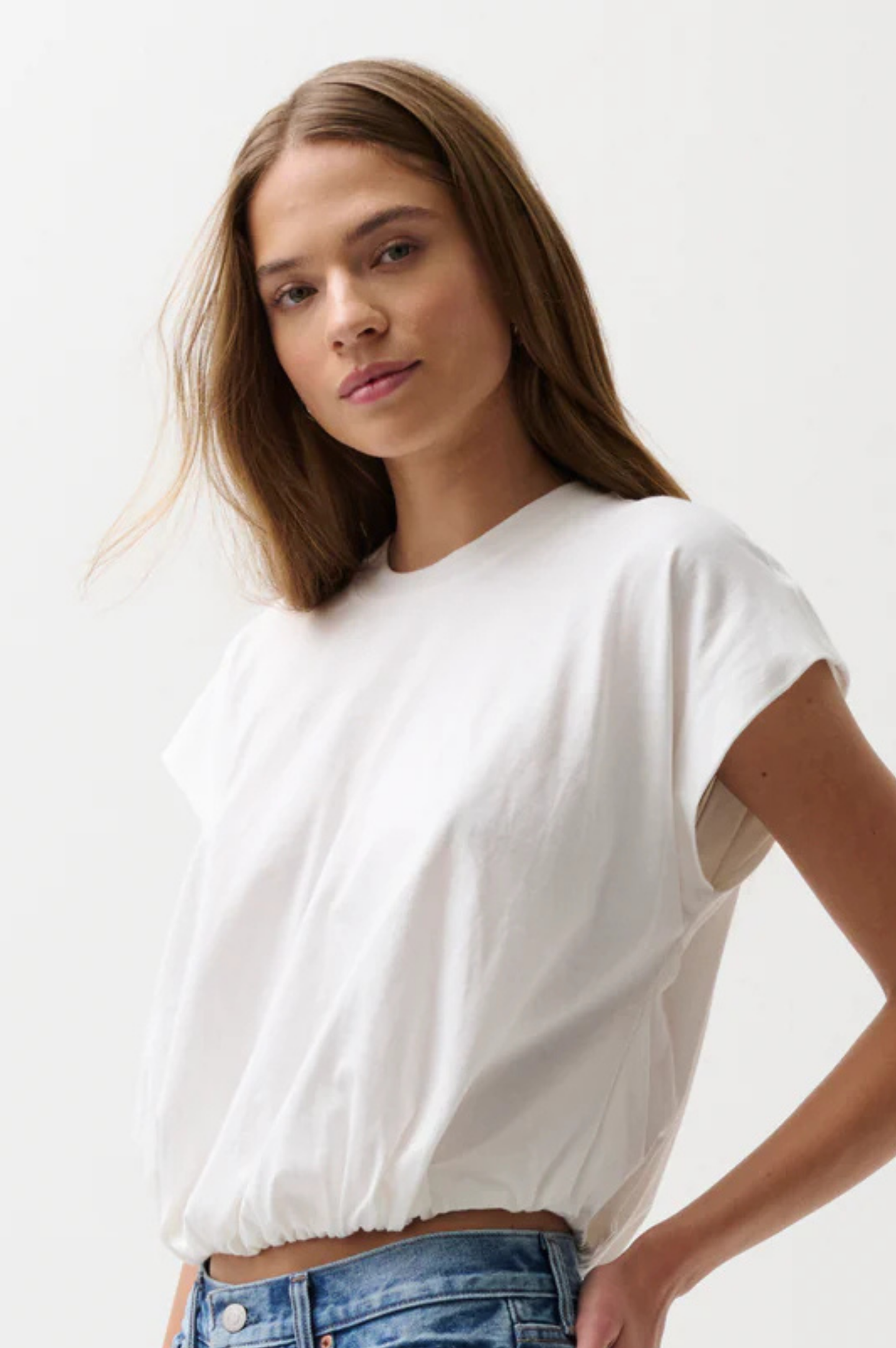 Millie Bubble Tee - Le Blanc