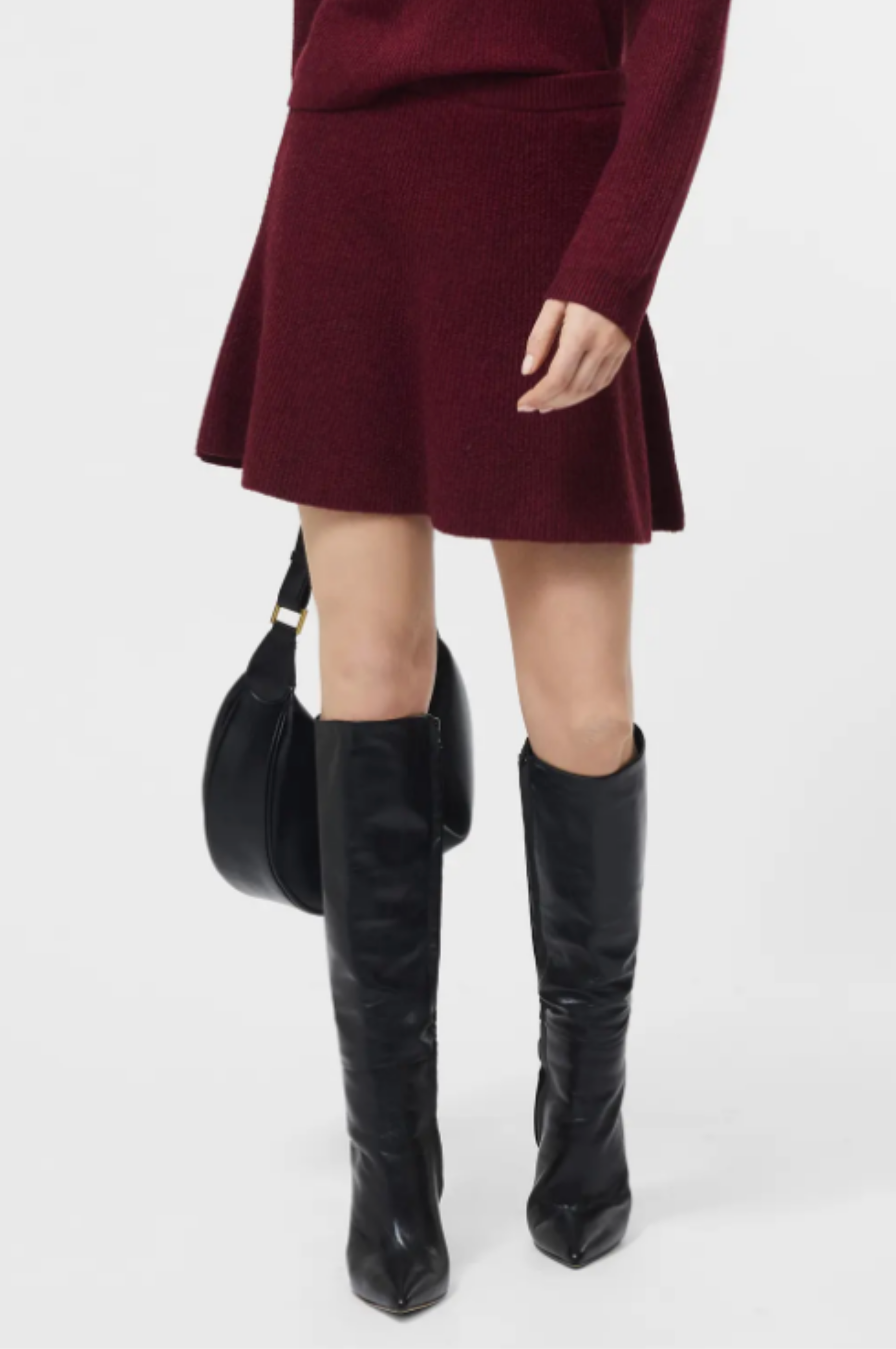 Vhari Knit Mini Skirt - Cabernet