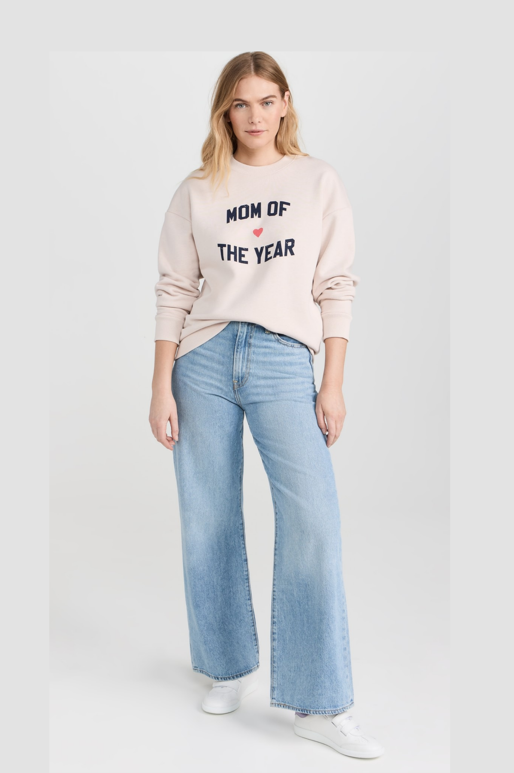 Mom Of The Year Sweatshirt - Heather Oatmeal