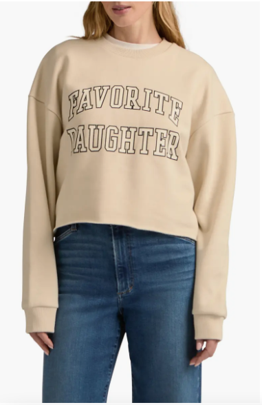 The Cropped Collegiate Sweatshirt - French Oak