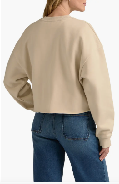 The Cropped Collegiate Sweatshirt - French Oak