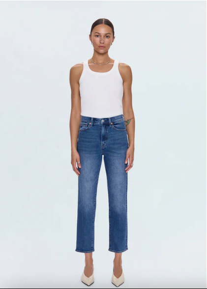 Charlie High Rise Classic Straight Ankle - Augustus
