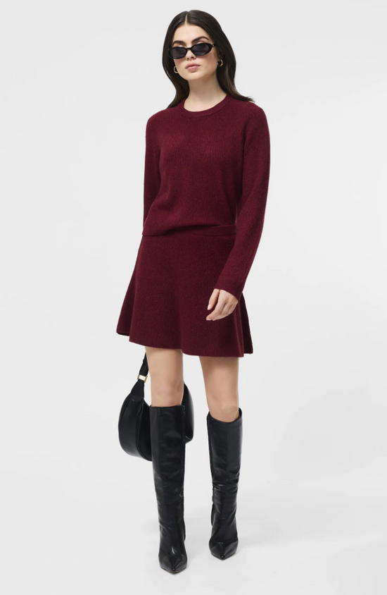 Vhari Knit Mini Skirt - Cabernet